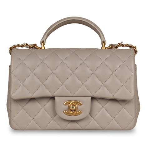 grey chanel flap bag|flap bag with top handle.